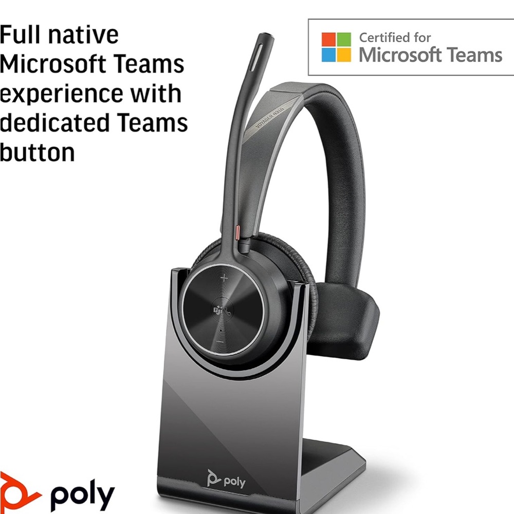 Brand new - Poly - Voyager 4310 UC Wireless Headset + Charge Stand (Plantronics)